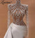 CW979 Bridal dress See Through Sequins Pearl Long Sleeves