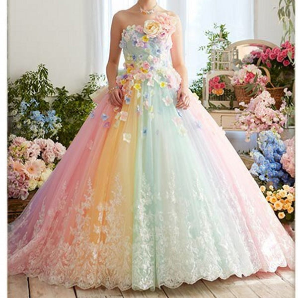 Rainbow sweet 16 dresses new arrivals