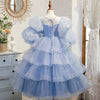 FG627 Sequined Pearl Tulle Layered Dress for Girls ( 2 colors )
