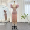 LG637 Pageant gown Luxury Feathers Tassel Lilac