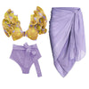 SW111 Purple Print Swimsuits ( 2 styles )