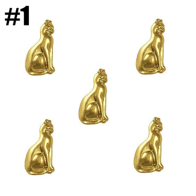 BC91 : 20PCS  Egyptian Style Gold Nail Art Decorations (8 styles )