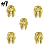 BC91 : 20PCS  Egyptian Style Gold Nail Art Decorations (8 styles )