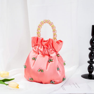 CB400 Pink Satin Prom Clutch Purses