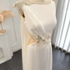 LG655 Luxury white Red carpet gown with long cape