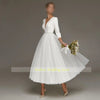 SS312 Simple Ankle Length Bridal  Gown