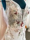 CG400 Real Image  Floral Appliques Mermaid Wedding Dresses