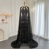 LG621 handmade Evening Gown with Cape Sleeves ( 4 Colors )