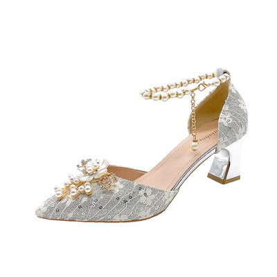 BS305 Rhinestone Bridal shoes (Gold/Silver)