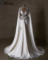 CW960 Beaded satin mermaid wedding dress
