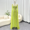 LG642 Luxury pageant gown with Cape Sleeves ( 6 colors )