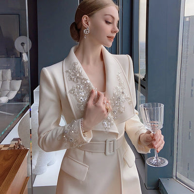 TJ182 Custom-made fashion beaded Coat for women