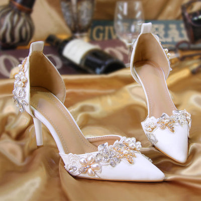 BS307 white Wedding Shoes