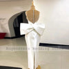 CW974 Simple satin wedding dress with Big bow
