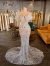 LG635 Gorgeous 3D Appliques Ivory Prom Gowns