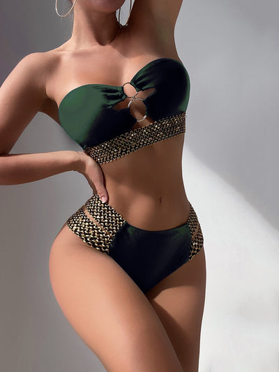 SW103 Sexy Strapless Two Pieces Swimsuits ( 8 Colors )