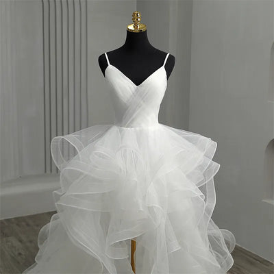 CG398 Short Front Long Back colored wedding dress for Pre-wedding photoshoot