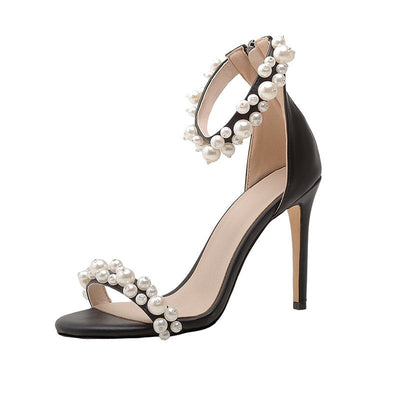 BS316  Pearls Bridal Heels ( 2 Colors )