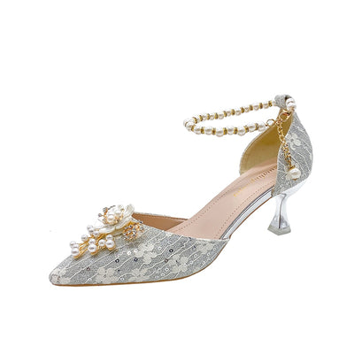 BS305 Rhinestone Bridal shoes (Gold/Silver)