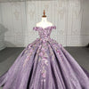 CG382 Real photo Luxury Purple Prom ball gowns