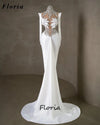 CW955 High neck beaded Ivory  wedding dress