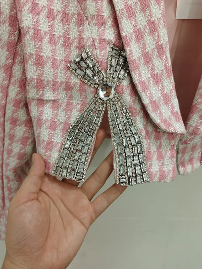 CK154  Diamond Bow Coat +Skirt