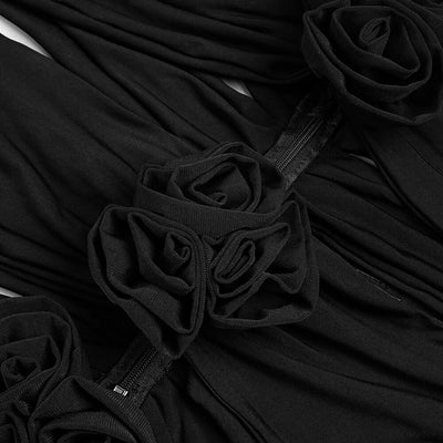 TP107 : 2pcs/set sexy crop tops+flare Pants (Black/White)