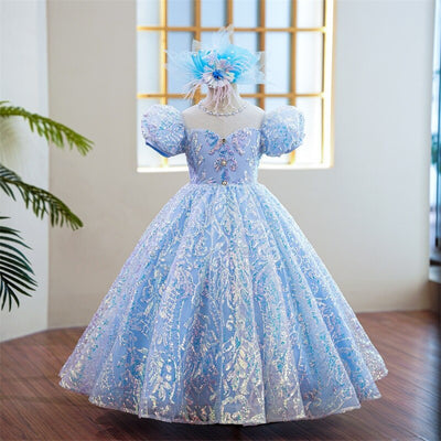 FG625 Sequin Princess dresses for girls ( 2-10yrs )