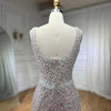 HW562 Mermaid wedding gown Spaghetti Strap pearls beaded