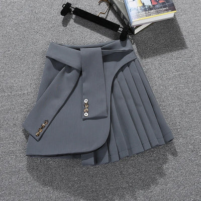 CK156 High waist Asymmetrical Skirts ( 4 Colors )