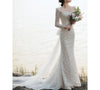 CW894 : 3D Floral Square Neck mermaid Bridal Gown