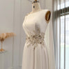 LG655 Luxury white Red carpet gown with long cape