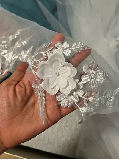 BV251 :3D floral Bridal Veils