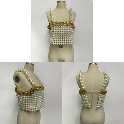 TJ185 Handmade Pearl Tops