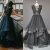 CG373 Sleeveless Black wedding dress for Pre-wedding Photoshoot