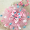 FG130 Pink 3D Flowers Princess Dress