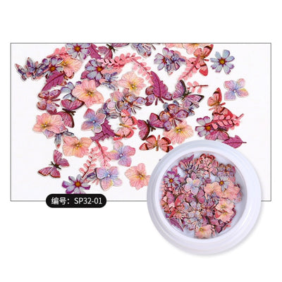 BC03: 3D Flowers & Leaf for DIY Nail Decorations