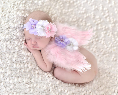 PH31 Newborn photography prop sets Wing+Headband ( 6 colors )