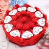 DIY154 :10 pcs/set Heart flower bow Wedding cake Boxes(10 Colors)