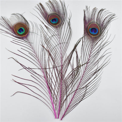 DIY370: 10Pcs/Lot Peacock Feather for Wedding Decoration ( 21 colors )