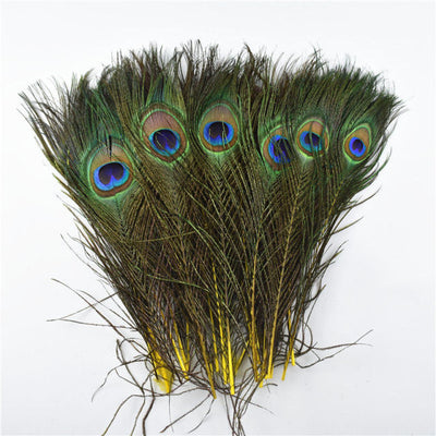 DIY370: 10Pcs/Lot Peacock Feather for Wedding Decoration ( 21 colors )