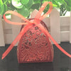 DIY349 : 10pcs/lot Laser Cut Flower candy Boxes (10 Colors )
