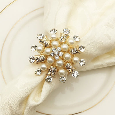 DIY324 : 10pcs/lot 7 styles of Luxury style diamond & Pear Napkin Rings