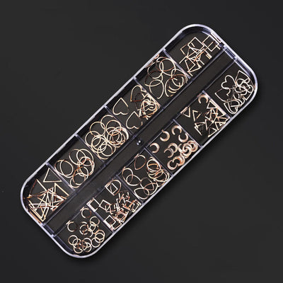 BC69 :12Grids/box Mixed Size 3D Resin Nail art decoration
