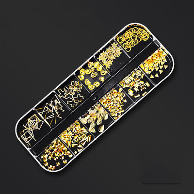 BC69 :12Grids/box Mixed Size 3D Resin Nail art decoration