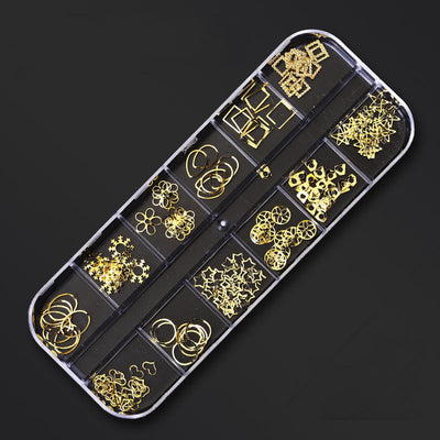 BC69 :12Grids/box Mixed Size 3D Resin Nail art decoration