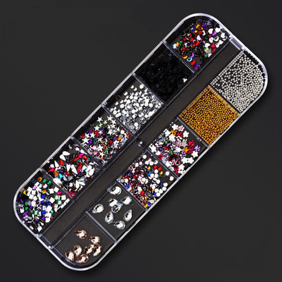 BC69 :12Grids/box Mixed Size 3D Resin Nail art decoration