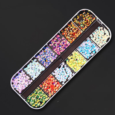 BC69 :12Grids/box Mixed Size 3D Resin Nail art decoration