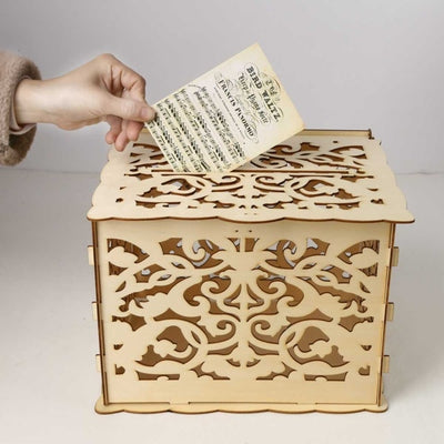 DIY162 Wood Wedding gift card Boxes (9 styles )