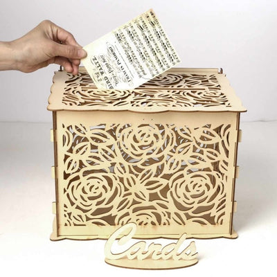 DIY162 Wood Wedding gift card Boxes (9 styles )